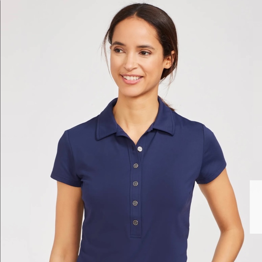 J. McLaughlin Court Cap Sleeve Polo